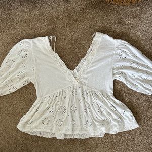 Free People Lace Shirt